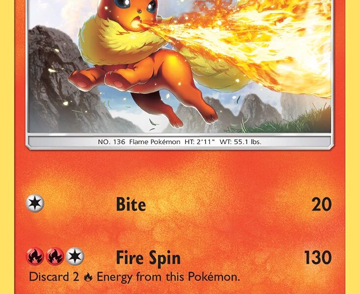 Flareon Pokemon Kaart