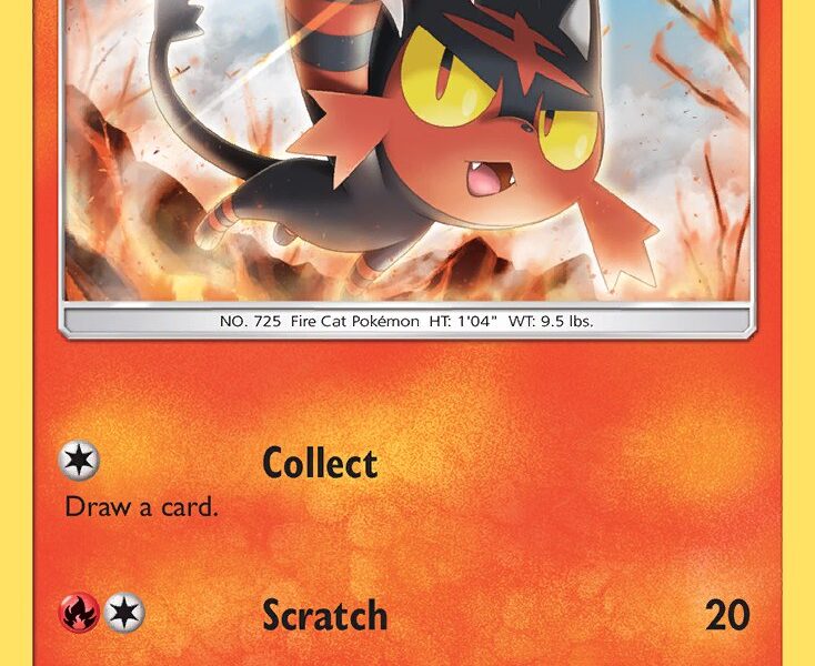 Litten Pokemon Kaart