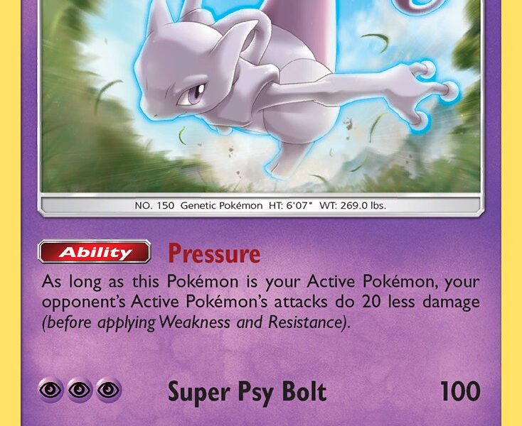 Mewtwo Pokemon Kaart