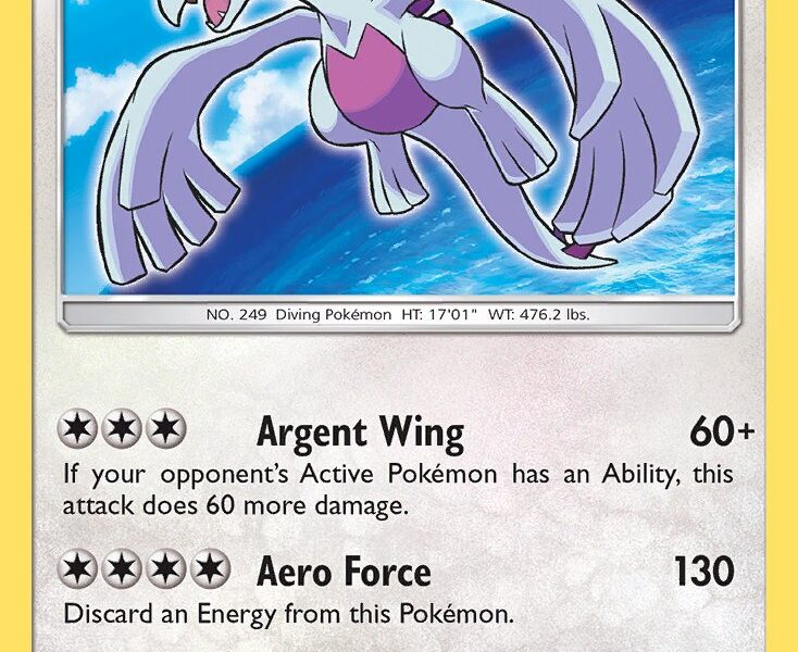Shining Lugia Pokemon Kaart