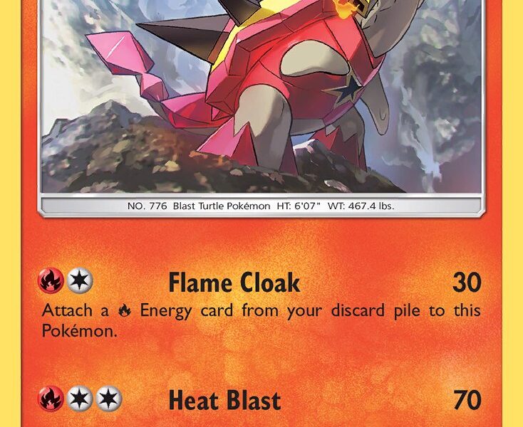 Turtonator Pokemon Kaart
