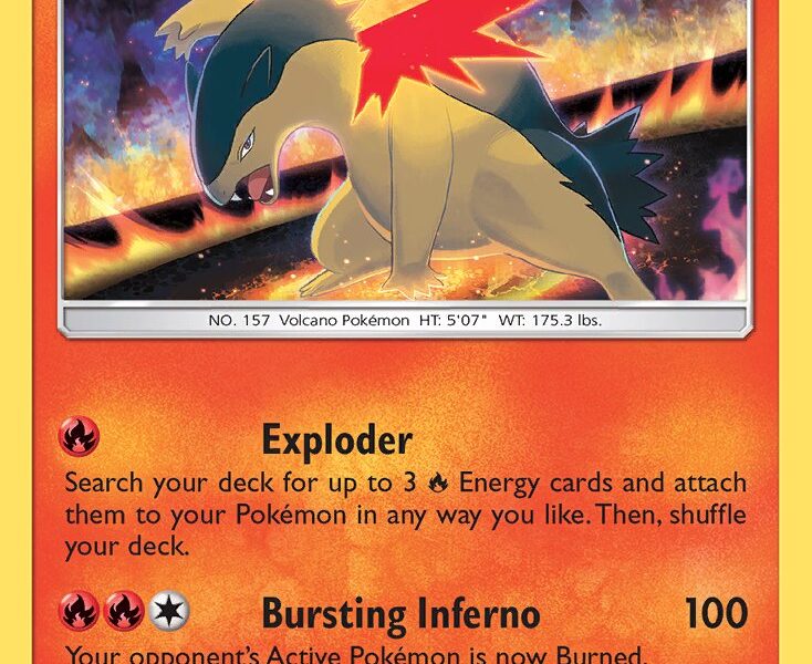Typhlosion Pokemon Kaart
