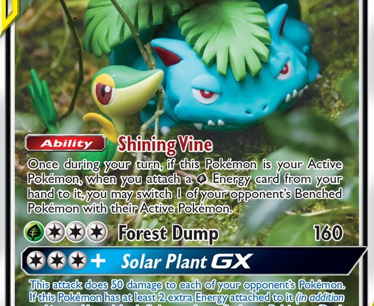 Venusaur & Snivy-GX Pokemon Kaart