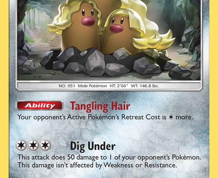 Alolan Dugtrio Pokemon Kaart