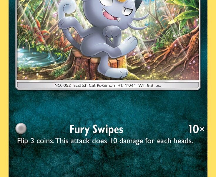Alolan Meowth Pokemon Kaart
