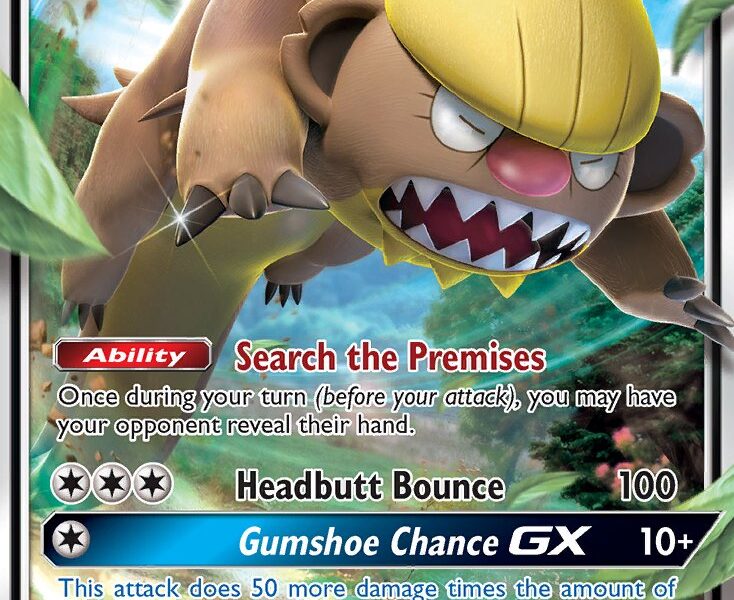 Gumshoos-GX Pokemon Kaart