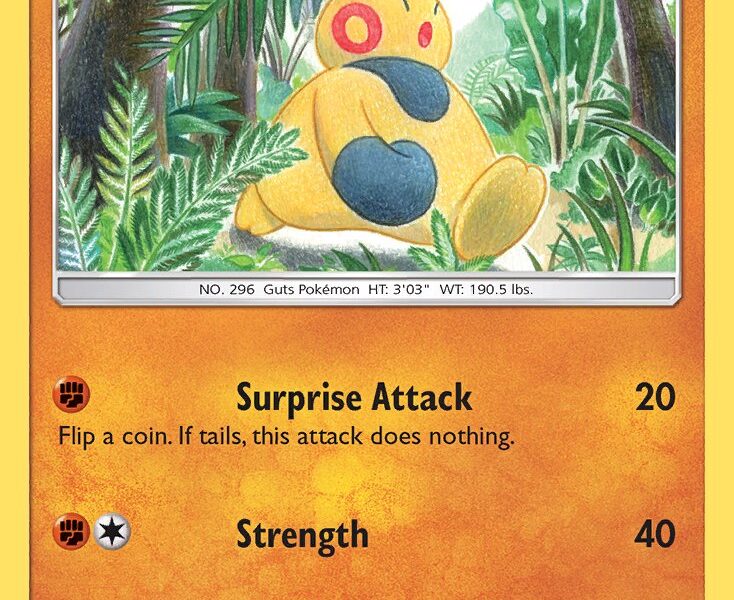 Makuhita Pokemon Kaart