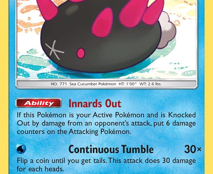 Pyukumuku Pokemon Kaart