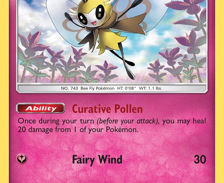 Ribombee Pokemon Kaart