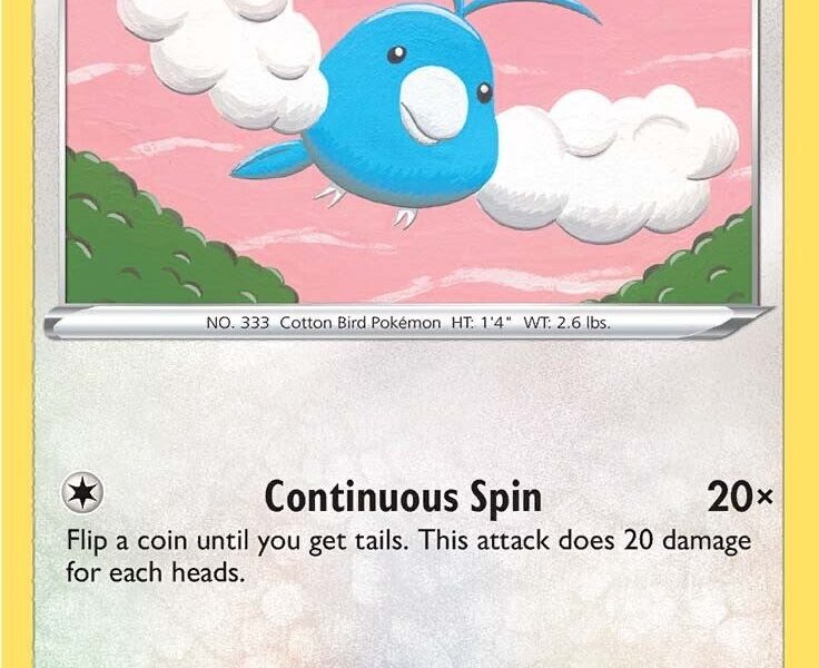 Swablu Pokemon Kaart