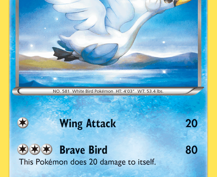 Swanna Pokemon Kaart