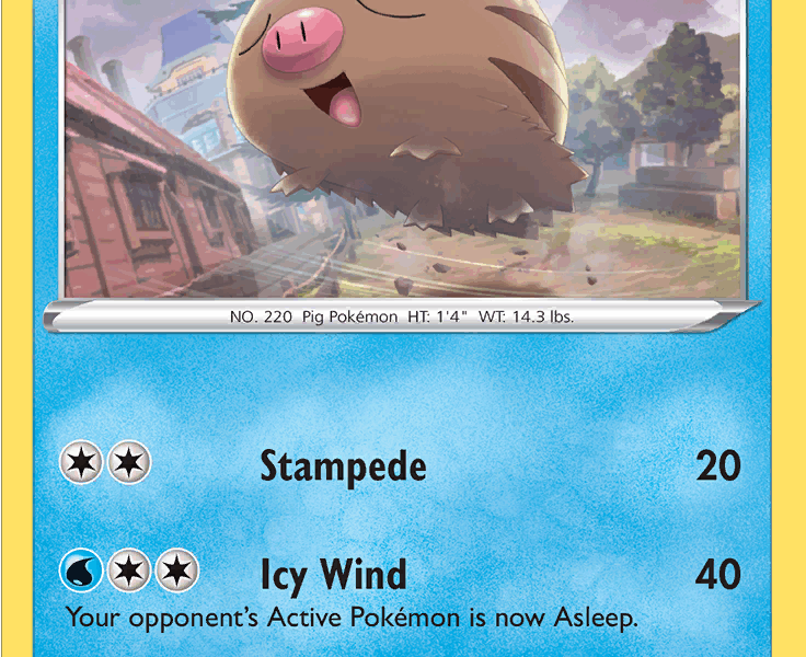 Swinub Pokemon Kaart