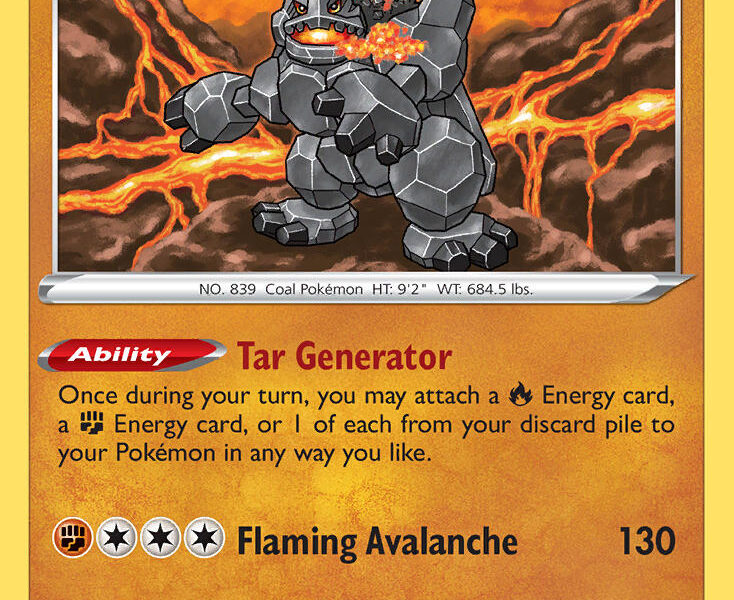Coalossal Pokemon Kaart