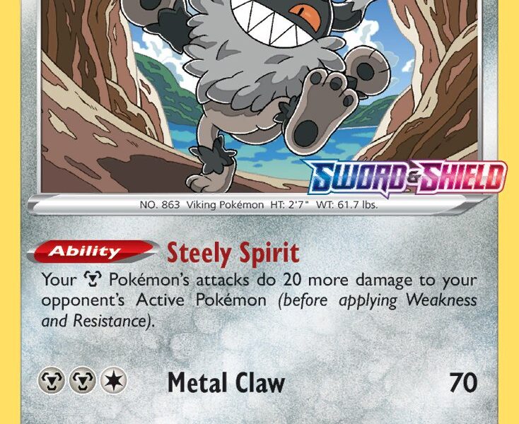 Galarian Perrserker Pokemon Kaart
