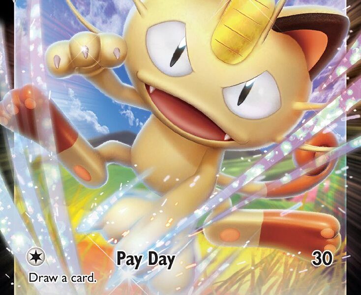 Meowth V Pokemon Kaart