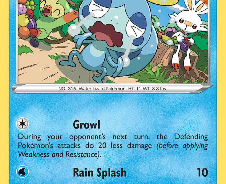 Sobble Pokemon Kaart