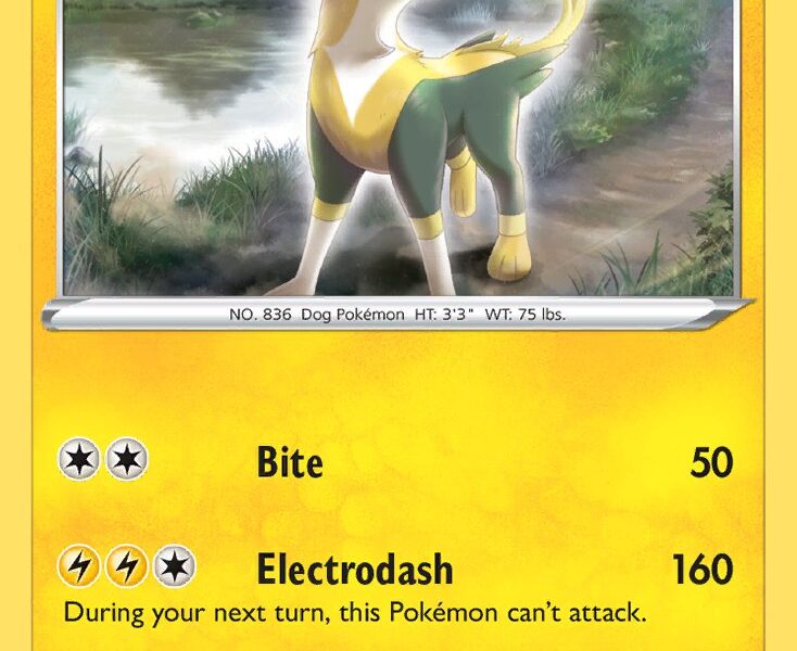 Boltund Pokemon Kaart