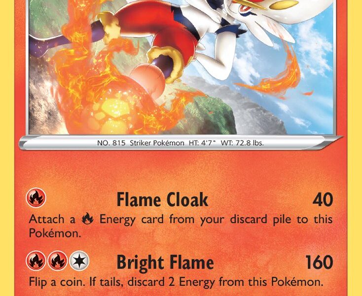 Cinderace Pokemon Kaart