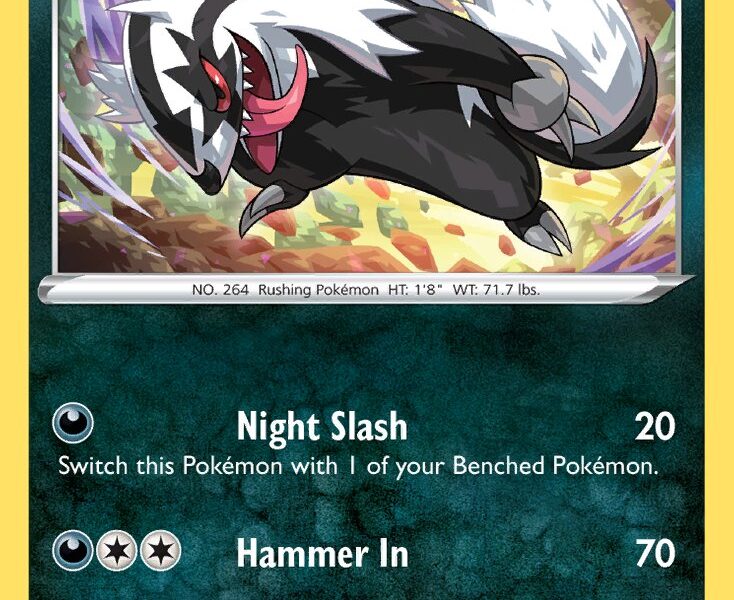 Galarian Linoone Pokemon Kaart