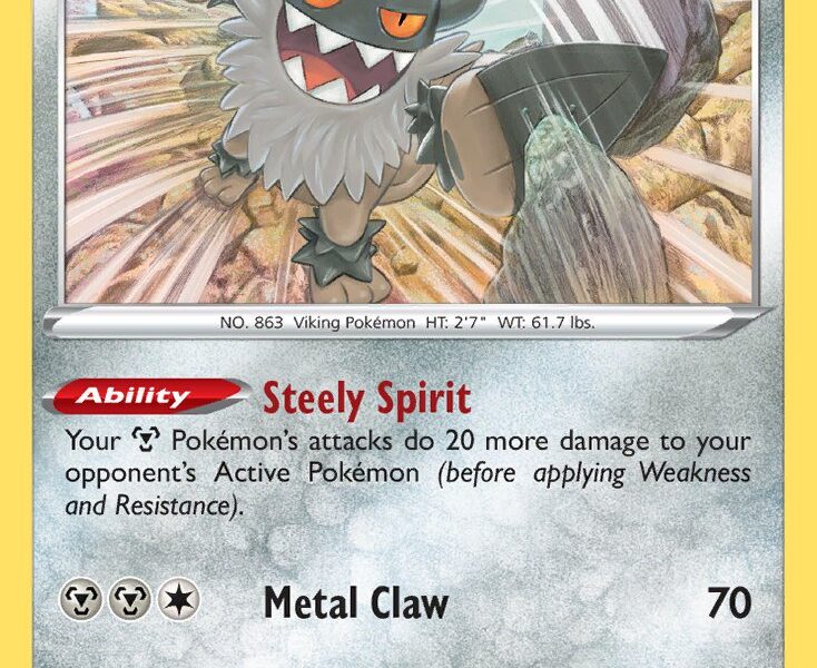 Galarian Perrserker Pokemon Kaart