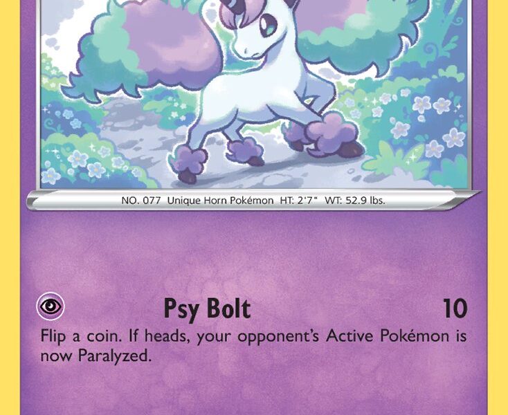 Galarian Ponyta Pokemon Kaart