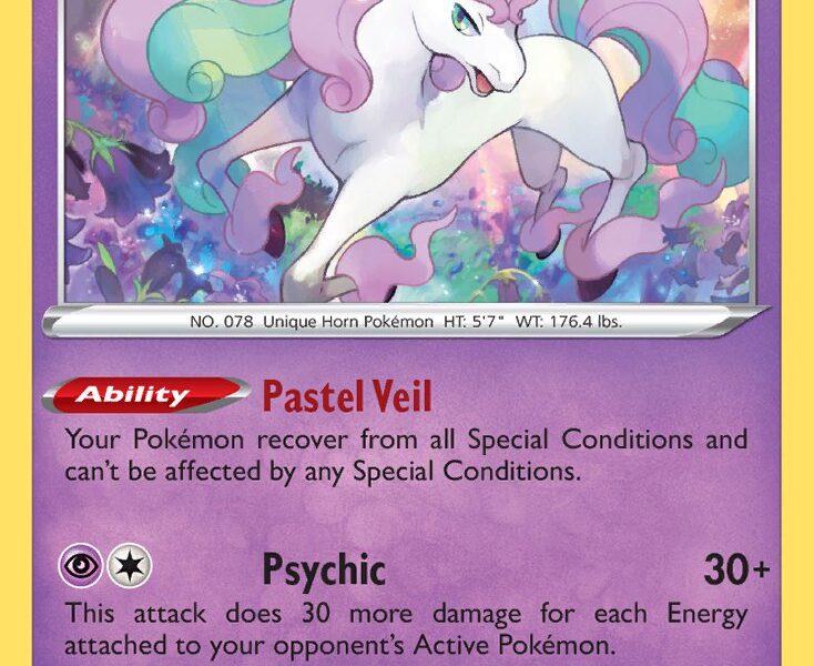 Galarian Rapidash Pokemon Kaart