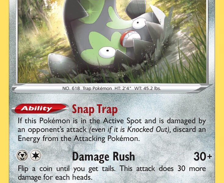 Galarian Stunfisk Pokemon Kaart