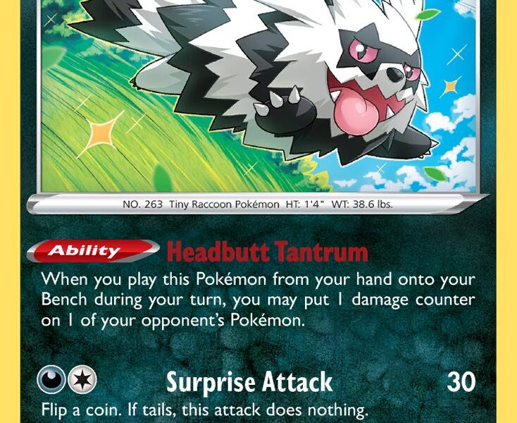 Galarian Zigzagoon Pokemon Kaart
