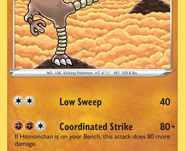 Hitmonlee Pokemon Kaart