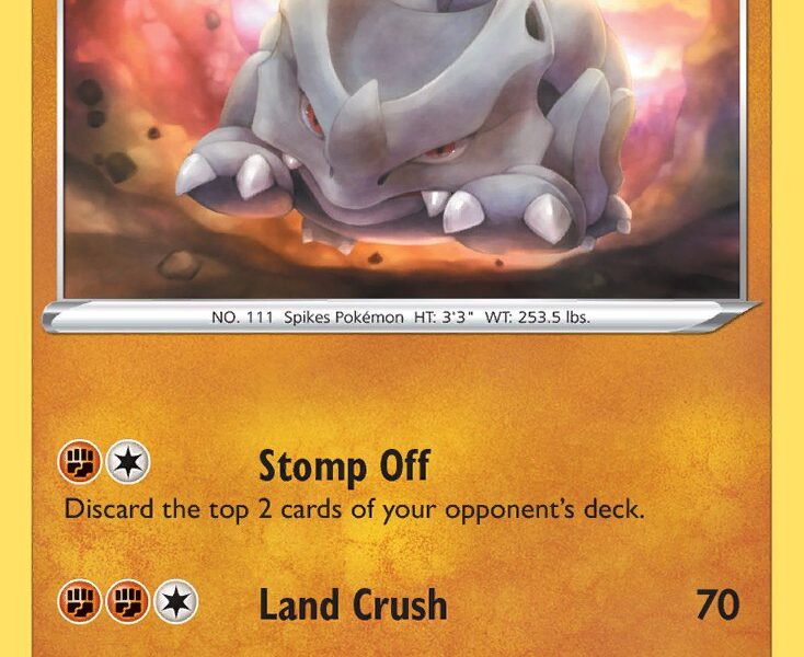 Rhyhorn Pokemon Kaart