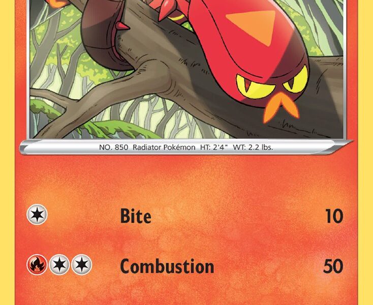 Sizzlipede Pokemon Kaart