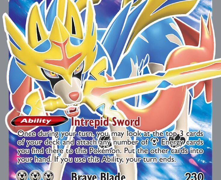 Zacian V Pokemon Kaart