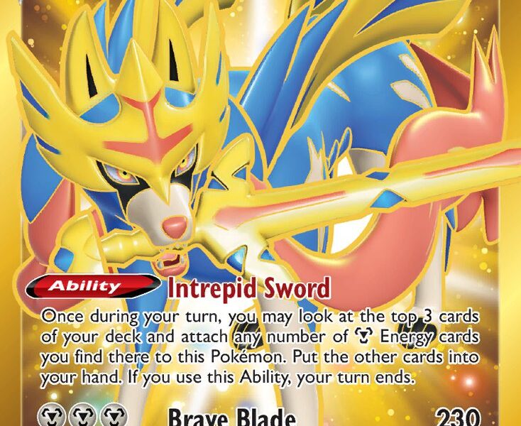 Zacian V Pokemon Kaart
