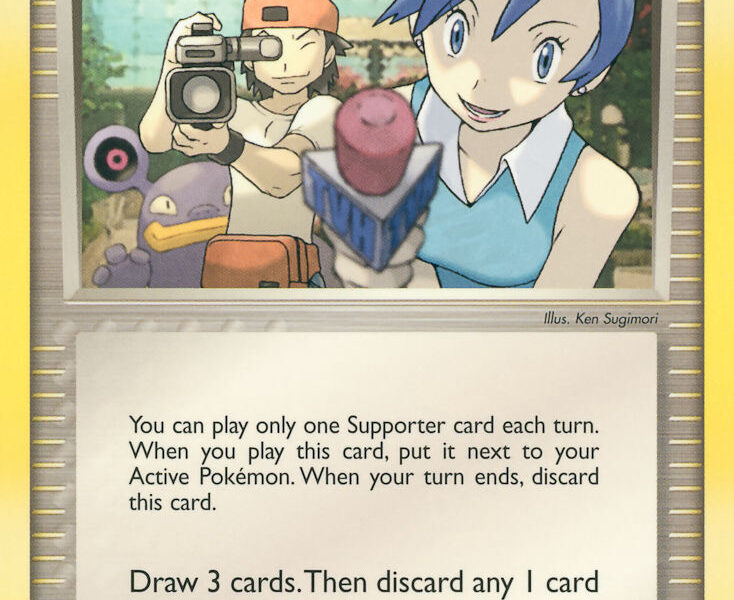 TV Reporter Pokemon Kaart