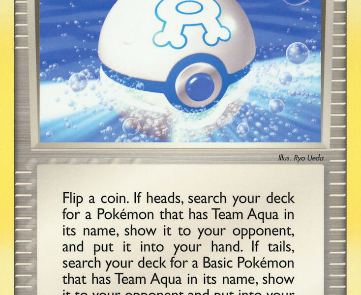 Team Aqua Ball Pokemon Kaart