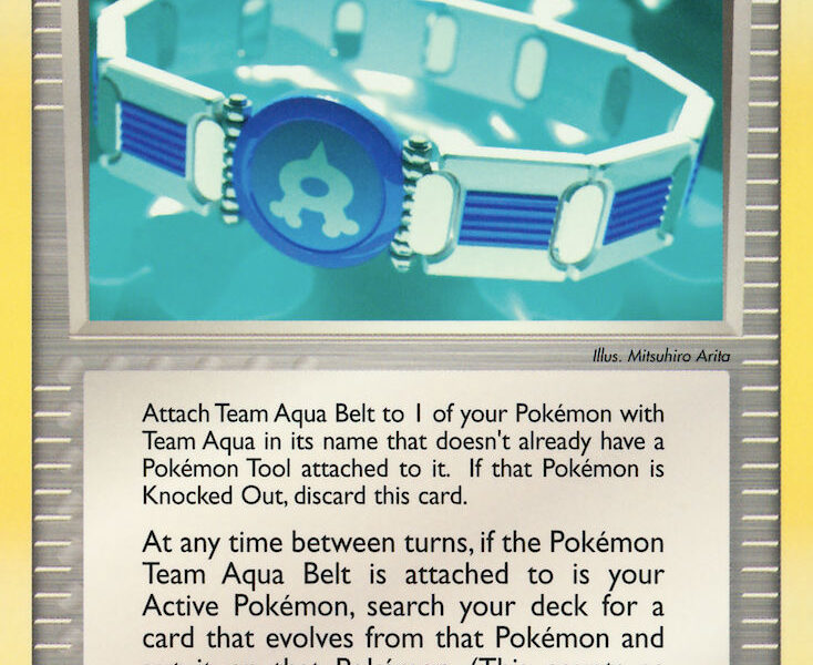 Team Aqua Belt Pokemon Kaart