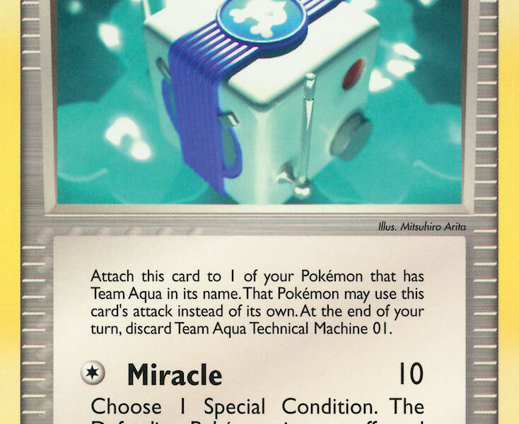 Team Aqua Technical Machine 01 Pokemon Kaart