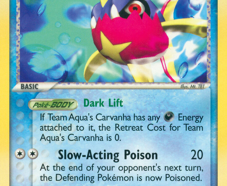 Team Aqua’s Carvanha Pokemon Kaart