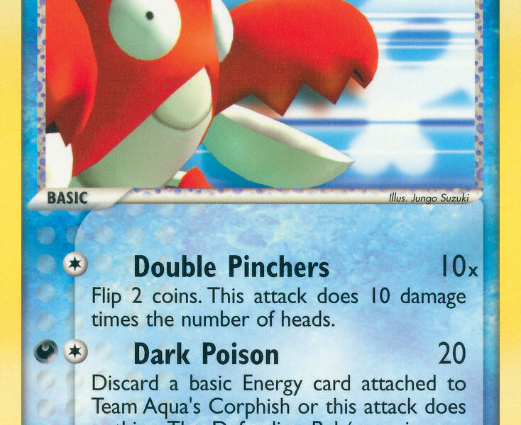 Team Aqua’s Corphish Pokemon Kaart
