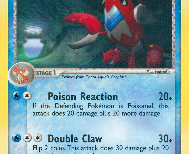 Team Aqua’s Crawdaunt Pokemon Kaart