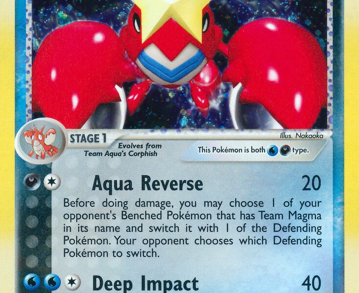 Team Aqua’s Crawdaunt Pokemon Kaart
