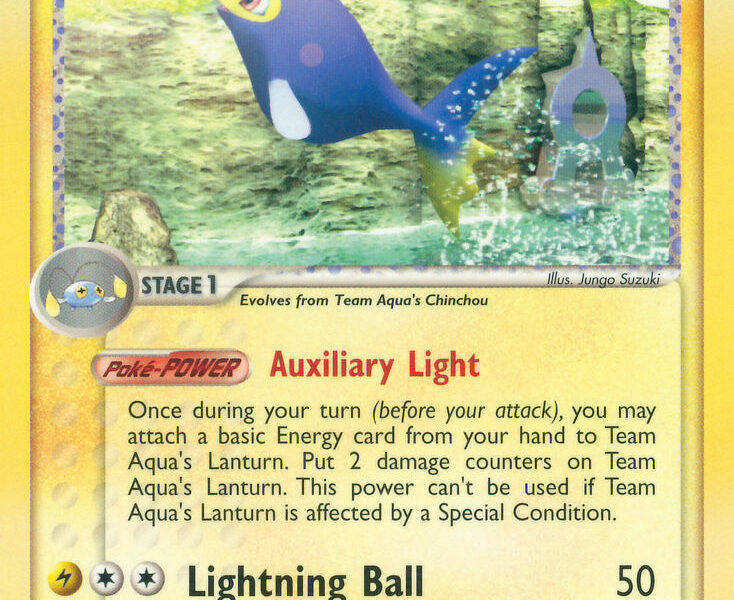 Team Aqua’s Lanturn Pokemon Kaart