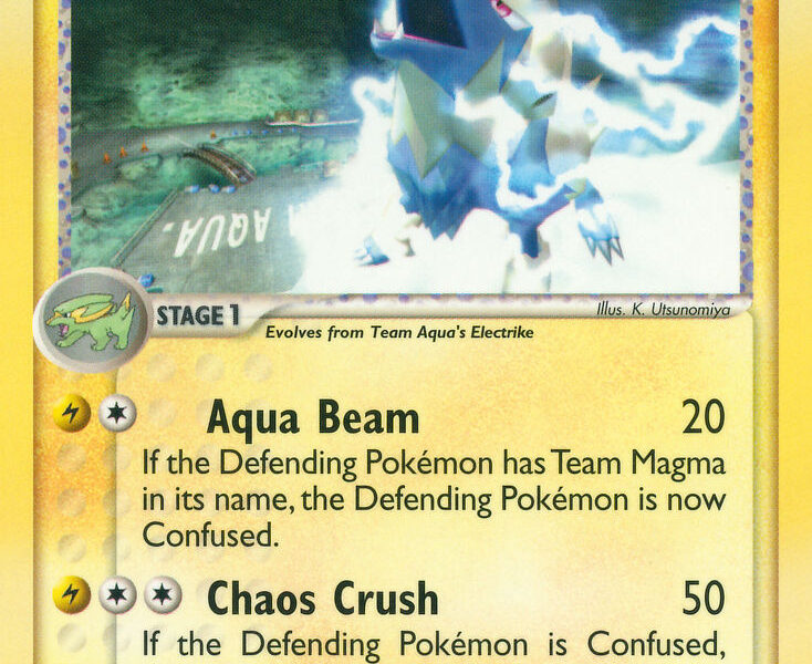 Team Aqua’s Manectric Pokemon Kaart