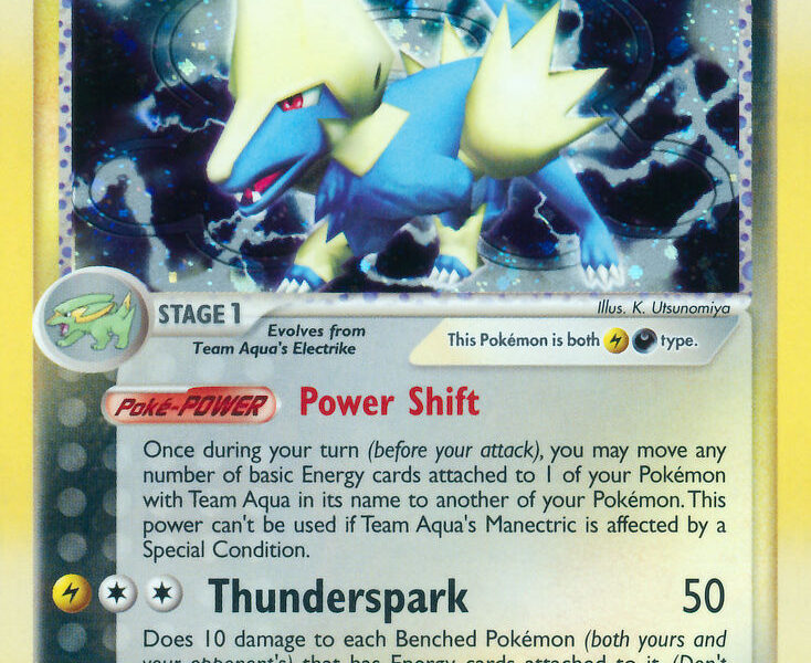 Team Aqua’s Manectric Pokemon Kaart