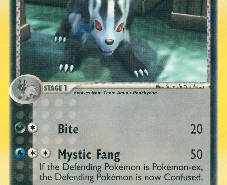 Team Aqua’s Mightyena Pokemon Kaart