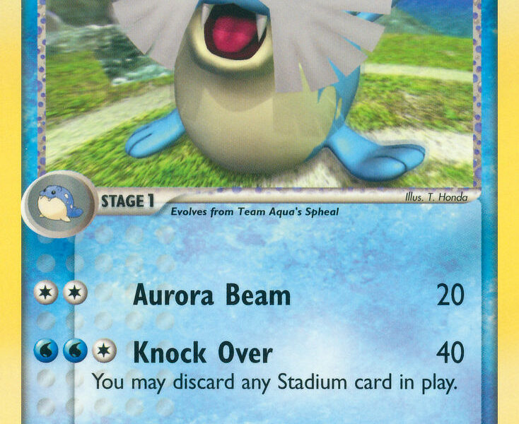 Team Aqua’s Sealeo Pokemon Kaart
