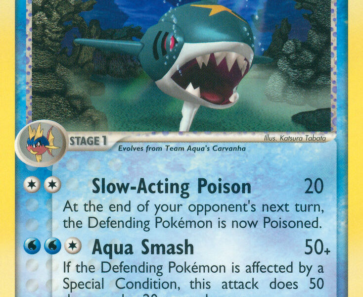 Team Aqua’s Sharpedo Pokemon Kaart