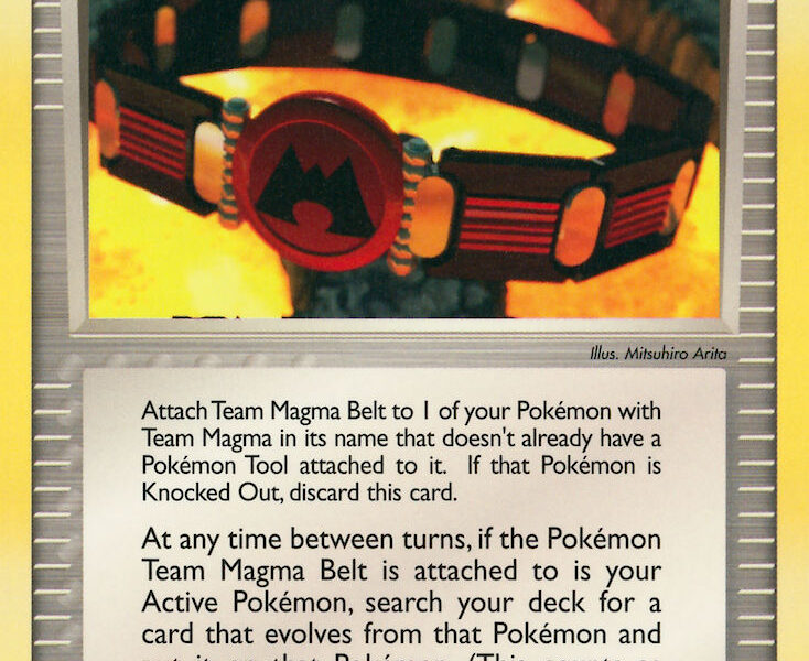 Team Magma Belt Pokemon Kaart