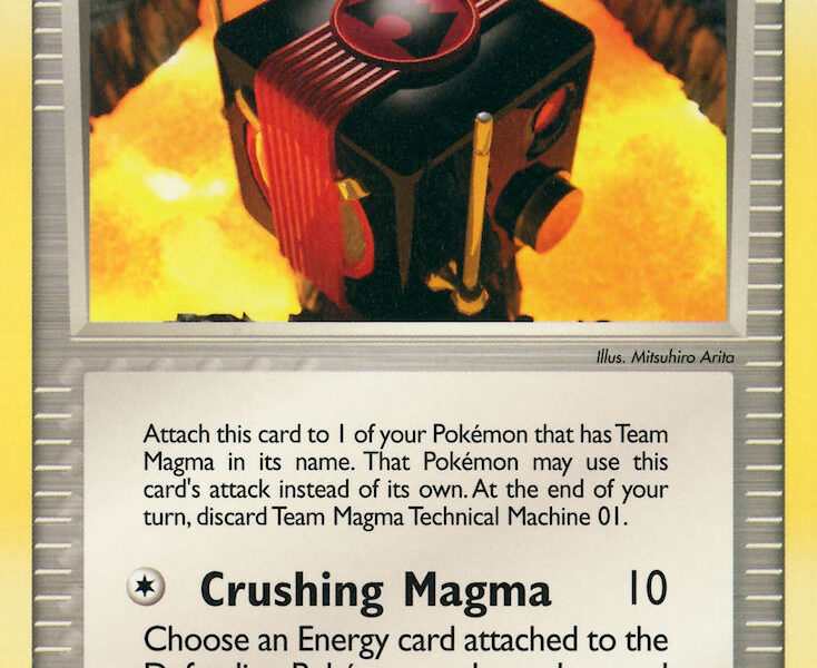 Team Magma Technical Machine 01 Pokemon Kaart