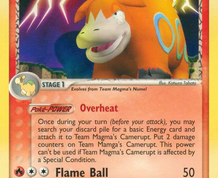 Team Magma’s Camerupt Pokemon Kaart